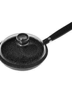 Granit Shallow Frying Pan With Pyrex Lid 20cm
