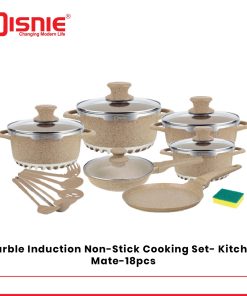 Disnie DMS-1B18 Big Boss Marble Coated 18 Pcs Granite Cookware Set With Grill Pan